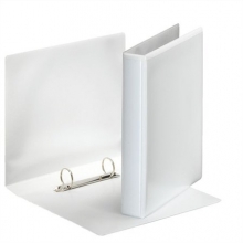 ESSELTE gyűrűskönyv, A5, 47 mm, 2 gyűrűs, D alakú, PVC, panorámás, fehér