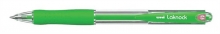UNI golyóstoll, 0,25 mm, nyomógombos, SN-100 Laknock, zöld