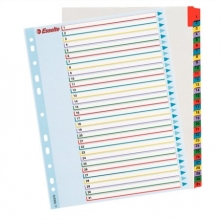 ESSELTE regiszter, A4, 1-31, laminált karton, maxi, újraírható