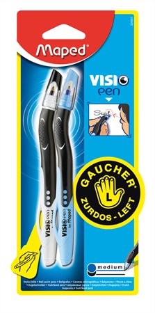 MAPED golyóstoll, 0,7 mm, balkezes, Visio Pen, fekete/kék