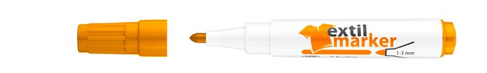 ICO textilmarker, 1-3 mm, kúpos, XXL T-Shirt, narancssárga