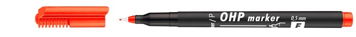 ICO alkoholos marker, 0,5 mm, OHP, F, piros