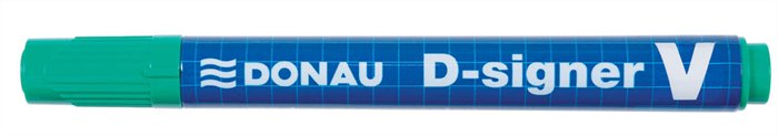 DONAU alkoholos marker, 1-4 mm, D-signer V, vágott, zöld