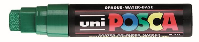 UNI dekormarker, 10-15 mm, Posca, zöld