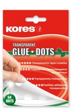 KORES ragasztókorong, átlátszó, Glue Dots