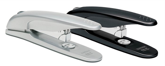RAPESCO tűzőgép, 24/6-8, 26/6-8, 50 lap, Zero 01 Lightweight F-S, elöltöltős, műanyag, fekete
