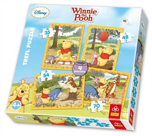 TREFL puzzle, 4in1, Micimackó