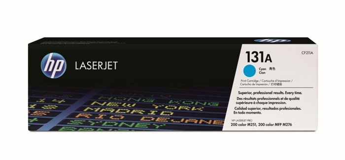 HP CF211A lézertoner, LaserJet Pro 200 M276N nyomtatóhoz, 131A kék, 1,8k