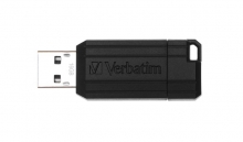 VERBATIM pendrive, 16 GB, USB 2.0, 10/4MB/sec, PinStripe, fekete