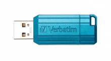 VERBATIM pendrive, 16 GB, USB 2.0, 10/4MB/sec, PinStripe, karibikék