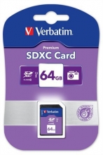 VERBATIM memóriakártya, SDXC, 64 GB, Class 10