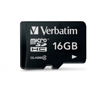 VERBATIM memóriakártya, Micro SDHC, 16 GB, Class 4