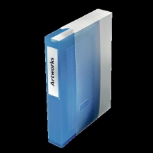 ESSELTE CD/DVD-mappa, 48 db-os, műanyag, tokkal, áttetsző kék