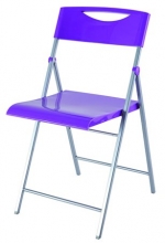 ALBA összecsukható szék, fém és műanyag, Smile, lila
