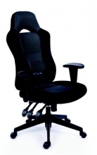 MAYAH főnöki szék, gyöngyszövet-borítás, fekete lábkereszt, Racer, fekete/szürke