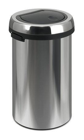 VEPA BINS érintőfedeles szemetes, 50 l, fém, ezüst