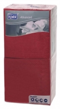 TORK szalvéta, 24x24 cm, 2 rétegű, 1/4 hajtogatott, Advanced, bordó