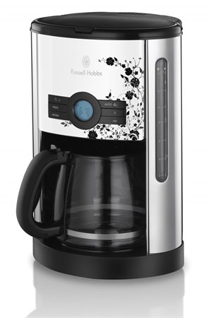 RUSSELL HOBBS kávéfőző, Cottage Floral, fehér/fekete