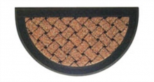 szennyfogó szőnyeg, 37x66 cm, félkör alakú, Moquette, barna
