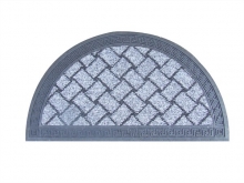 szennyfogó szőnyeg, 37x66 cm, félkör alakú, Moquette, szürke szennyfogó szőnyeg, 37x66 cm, félkör alakú, Moquette, szürke