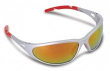 védőszemüveg, tükrös, fényvédő lencsével, Freelux, piros