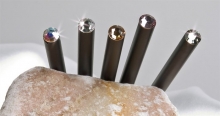 ceruza, black diamond kristállyal, 17,5cm, MADE WITH SWAROVSKI ELEMENTS, fekete