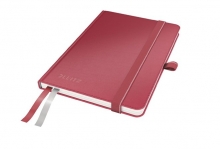 LEITZ jegyzetfüzet, exkluzív, A6, kockás, 80 lap, keményfedeles, Complete, piros