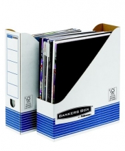 FELLOWES iratpapucs, karton, 80 mm, BANKERS BOX® SYSTEM, kék