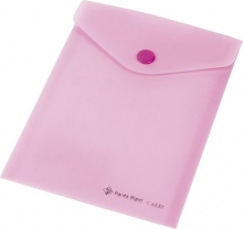 PANTA PLAST irattartó tasak, A7, PP, patentos, pasztell rózsaszín