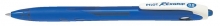 PILOT golyóstoll, 0,21 mm, nyomógombos Rexgrip EF, kék