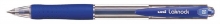 UNI golyóstoll, 0,25 mm, nyomógombos SN-100 Laknock, kék