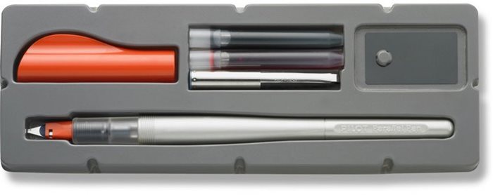 PILOT töltőtoll, 0,1-1,5 mm, piros kupak Parallel Pen