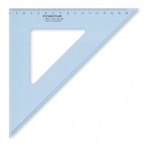 STAEDTLER háromszög vonalzó, műanyag, 45°, 25 cm Mars, átlátszó kék