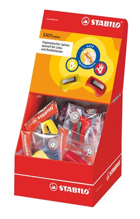 STABILO hegyező display, egylyukú Easy Colors, vegyes színek