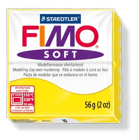 FIMO gyurma, 56 g, égethető Soft, citromsárga