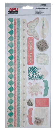 APLI matrica, scrapbooking, Vintage
