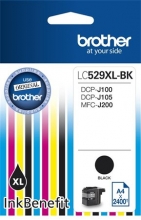 BROTHER lC529XLB Tintapatron DCP-J100, J105 nyomtatóhoz, fekete, 2400 oldal