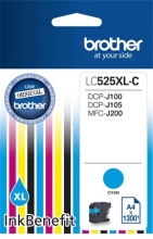 BROTHER lC525XLC Tintapatron DCP-J100, J105 nyomtatókhoz, kék, 1300 oldal