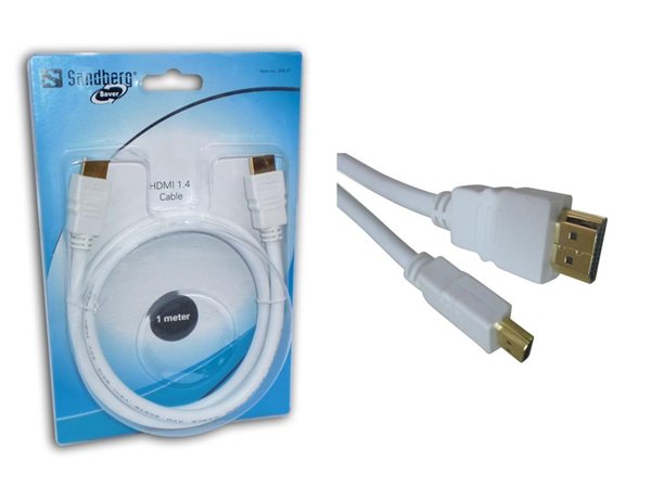 SANDBERG hDMI monitor kábel, 2m, v1.4 SAVER