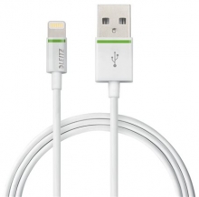 LEITZ USB kábel, iPhone/iPod/iPad készülékhez, 30 cm, lightning, Complete, fehér