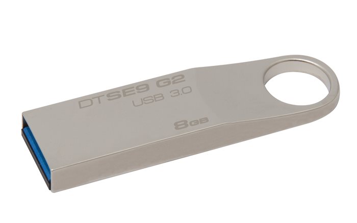 KINGSTON pendrive, 8 GB, USB 3.0, 100/15MB/sec, fém héz DataTraveler SE9 G2