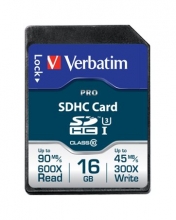 VERBATIM memóriakártya, SDHC, 16 GB, Class 10 UHS-I, 90/45MB/sec PRO