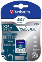 VERBATIM memóriakártya, SDHC, 32 GB, Class 10 UHS-I, 90/45MB/sec PRO