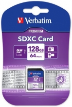 VERBATIM memóriakártya, SDXC, 128GB, Class 10