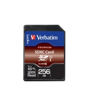 VERBATIM memóriakártya, SDXC, 256 GB, Class 10 UHS-I, 10 MB/sec