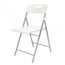 ALBA összecsukható szék, fém és műanyag Smile, fehér