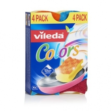 VILEDA mosogatószivacs, 3+1 db Pure Active Colors