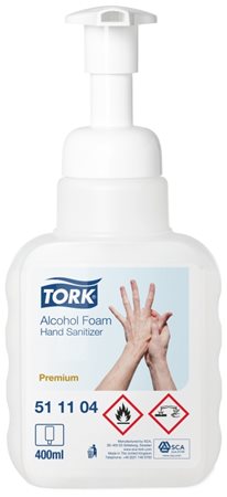TORK kézfertőtlenítő hab, alkoholos, 400 ml