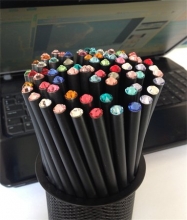 SWAROVSKI ceruzák tartóban, vegyes színű kristállyal, made with Swarovski Elements, 50 db/csomag