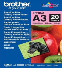 BROTHER BP71G Fotópapír, tintasugaras, A/3, 260 g, fényes, Prémium Plus